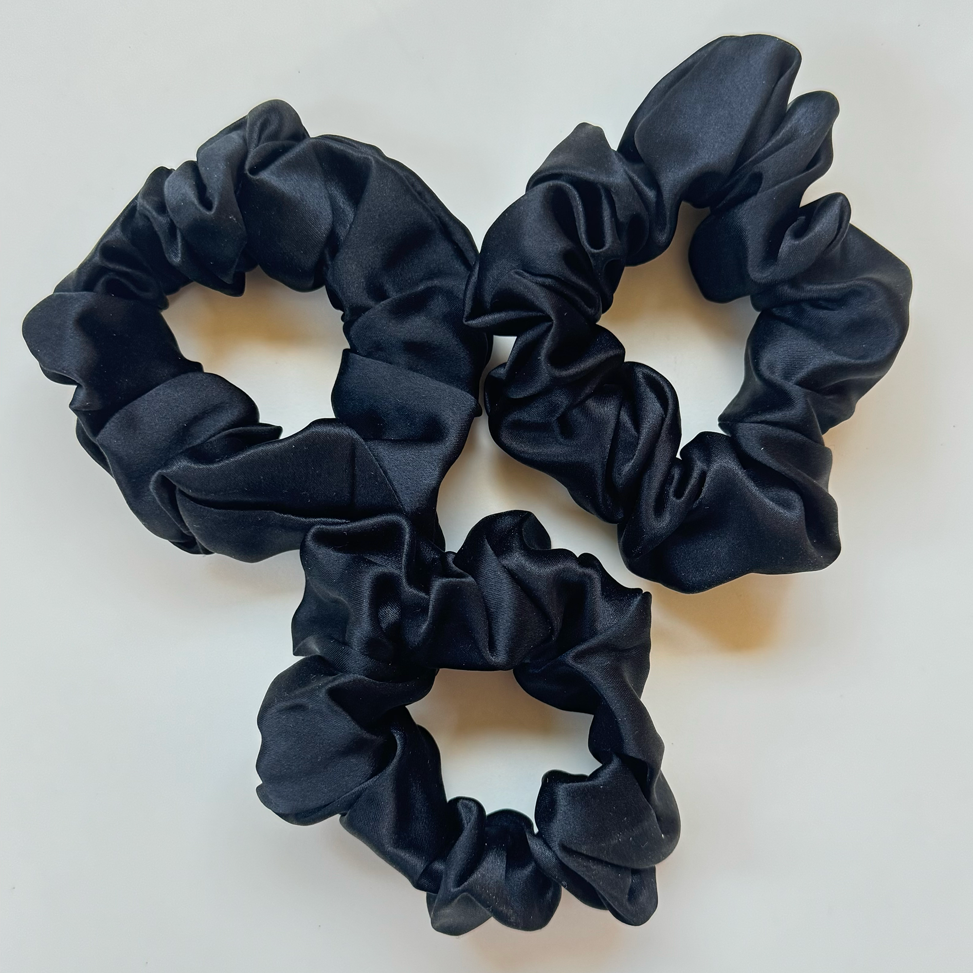 Set of 3 Hair Scrunchies • Classic Trio