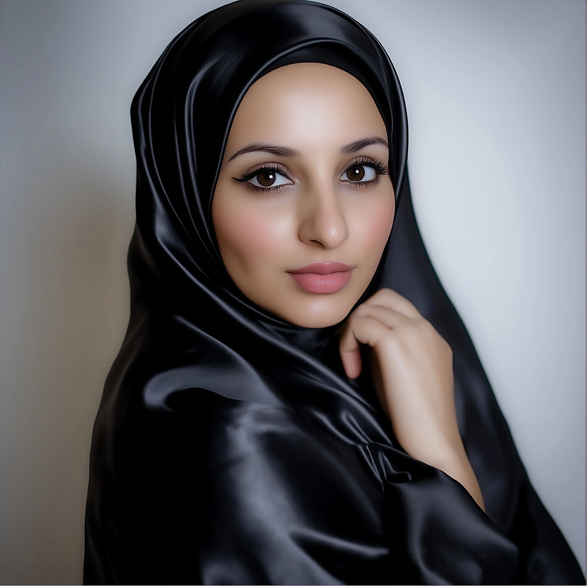 Square Silk Scarf • Black Beauty • 100 x 100.cm