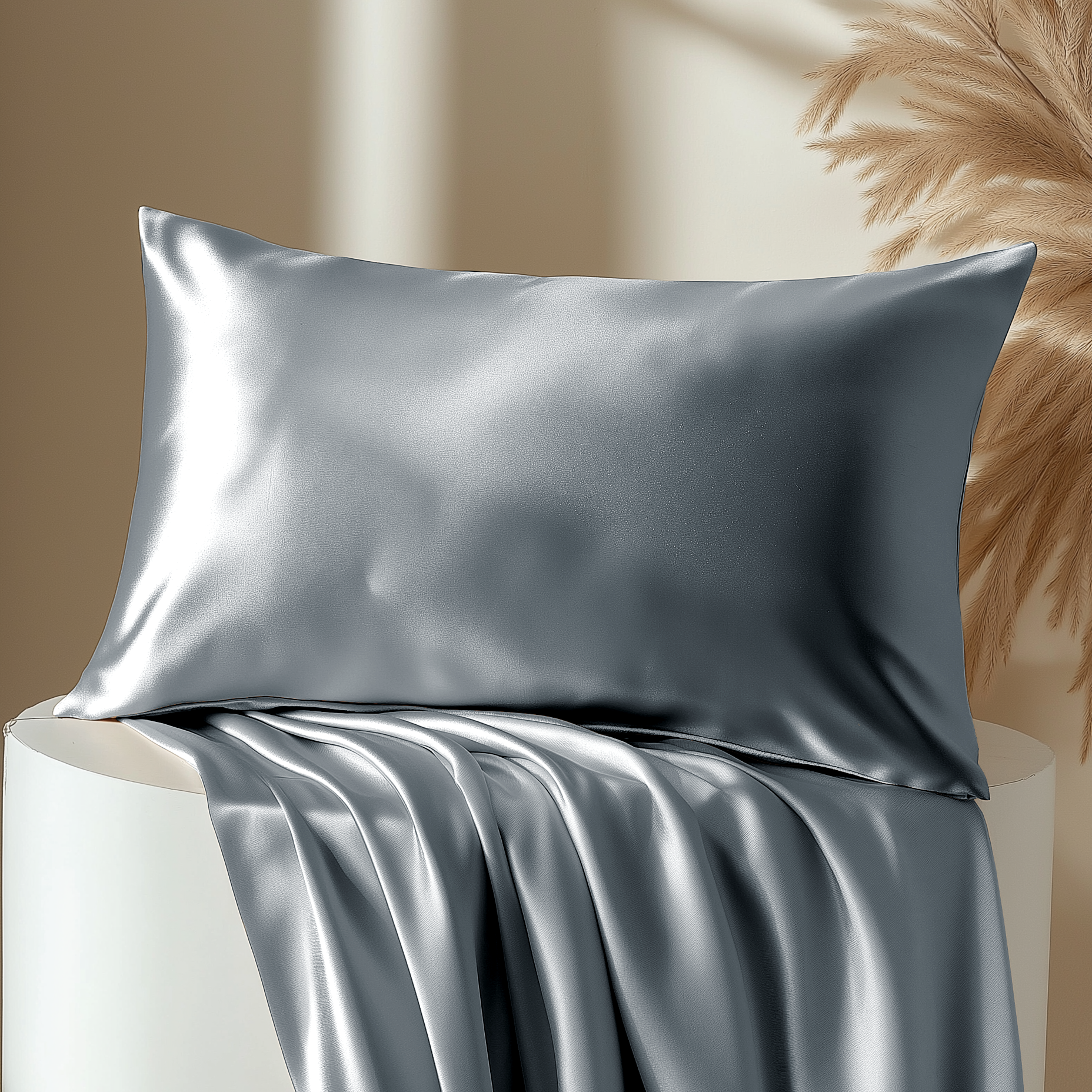 Silk Pillowcase • Gray Blue