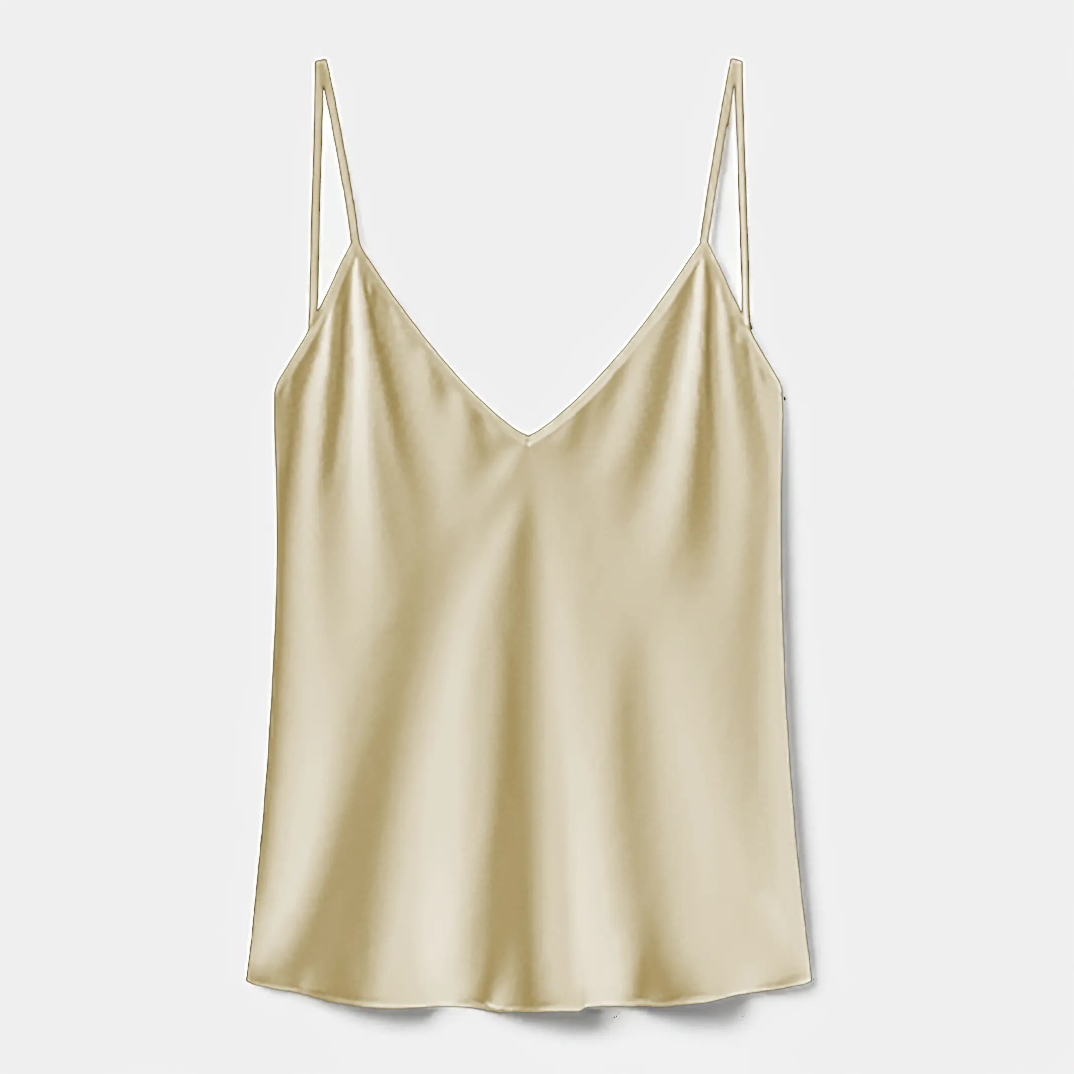 Silk Camisole • V-Neck • Champagne SilkSouq