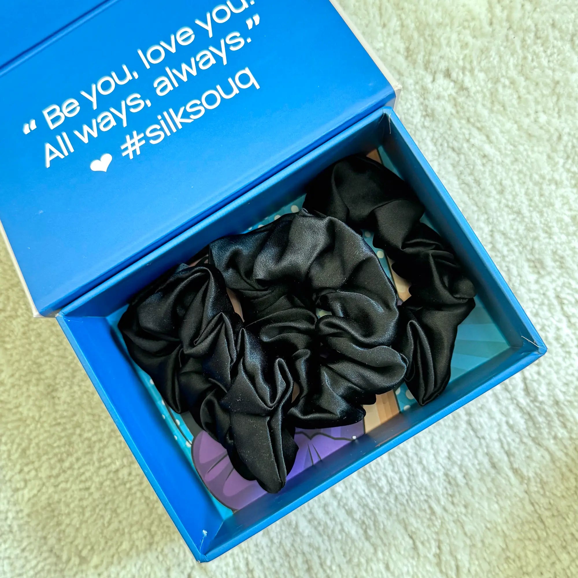 Set of 3 Hair Scrunchies • Classic Trio SilkSouq