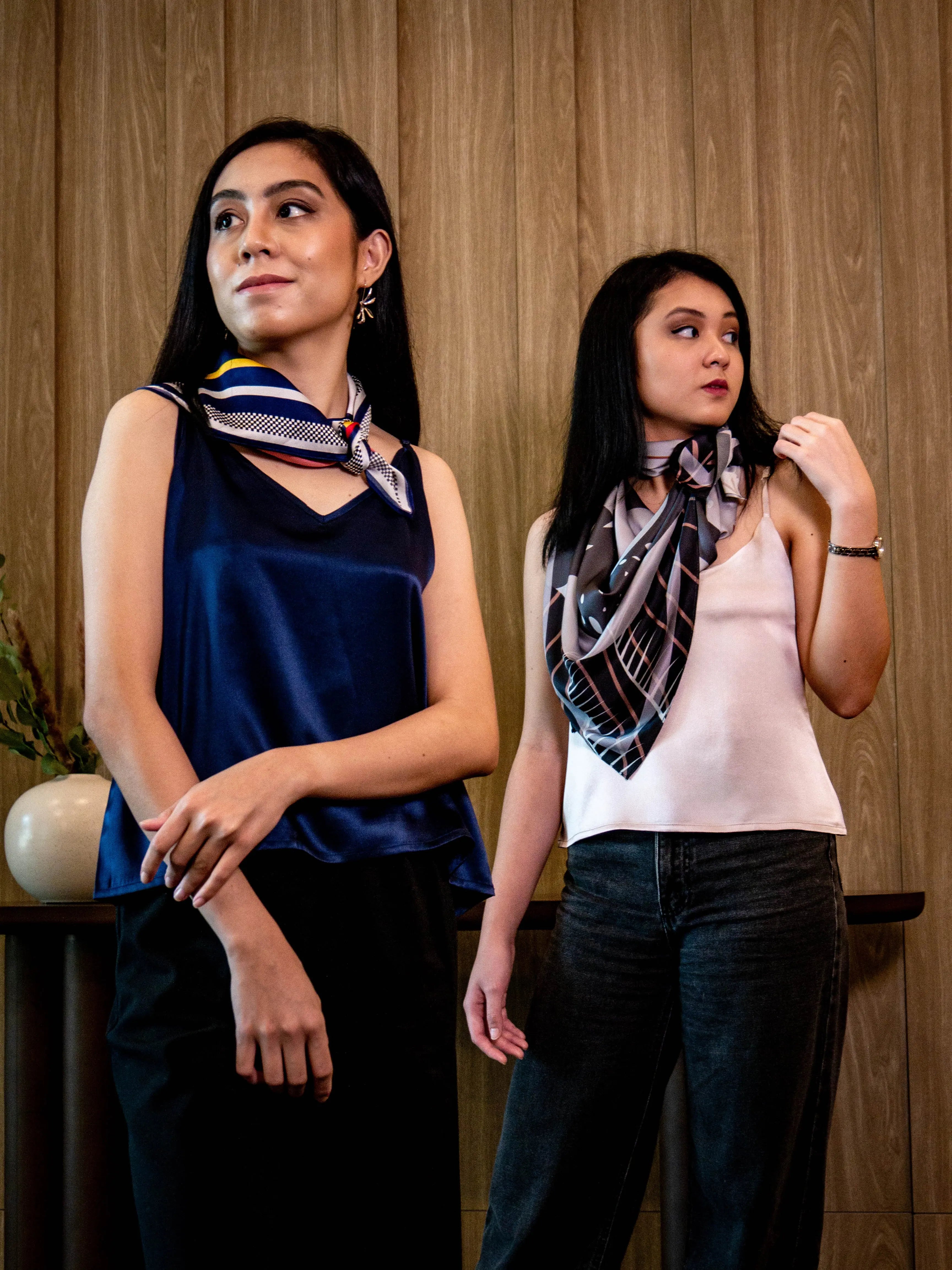 Silk Camisole • Round Neck • Taupe SilkSouq