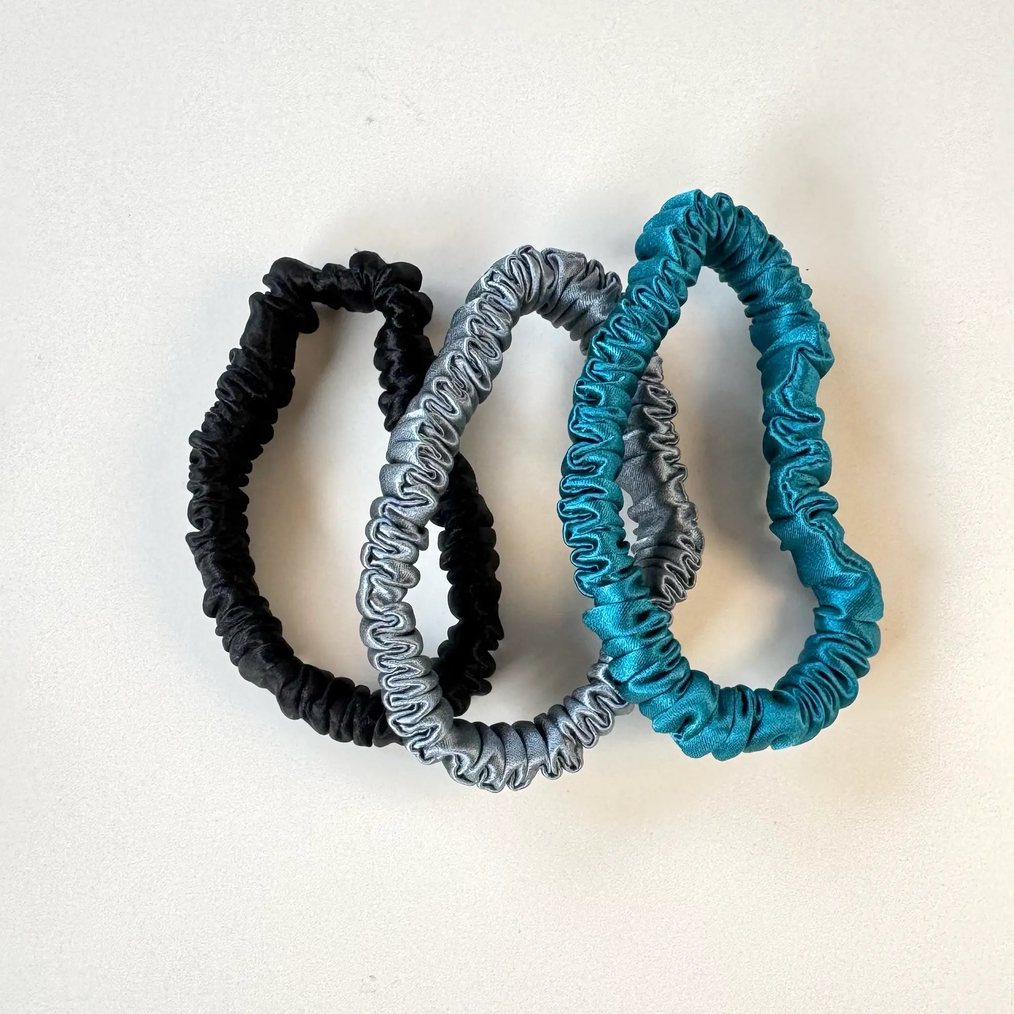 Set of 3 Hair Scrunchies • Twilight Harmony Trio SilkSouq