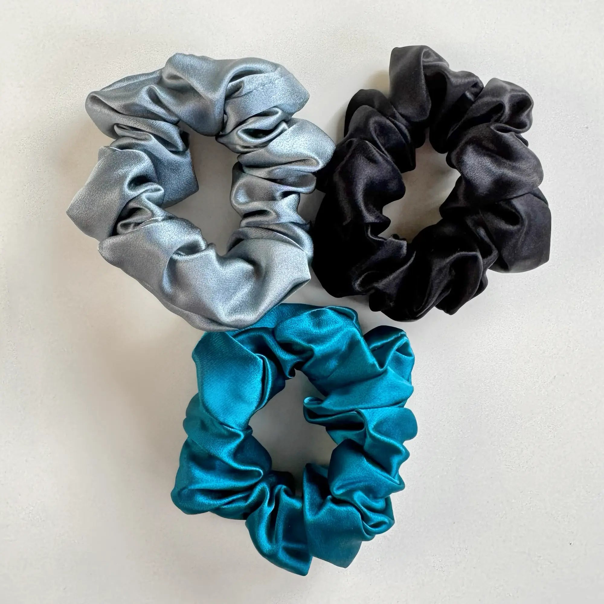 Set of 3 Hair Scrunchies • Twilight Harmony Trio SilkSouq