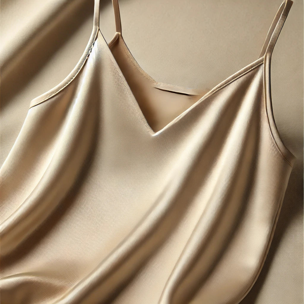 Silk Camisole • V-Neck • Champagne