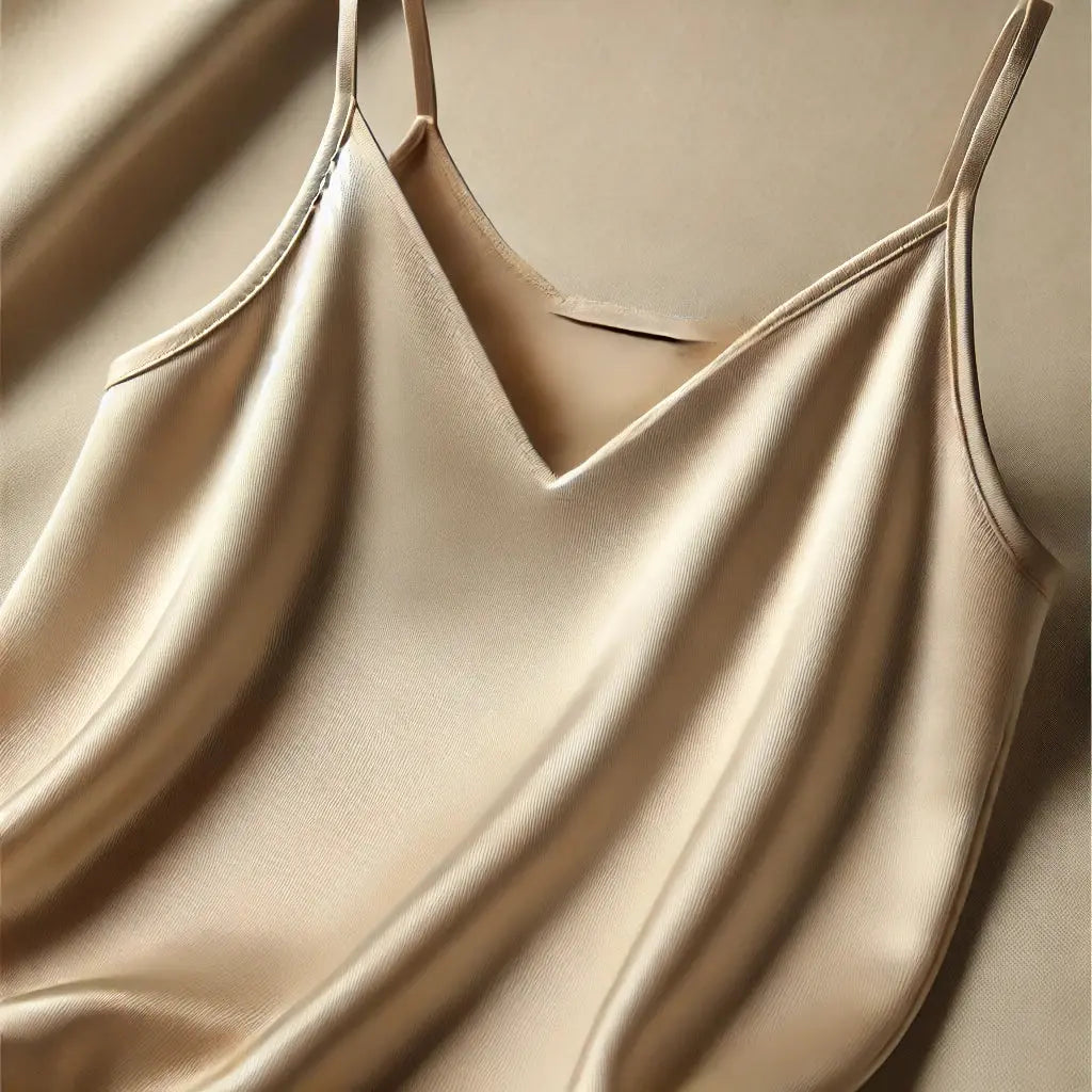 Silk Camisole • V-Neck • Champagne SilkSouq