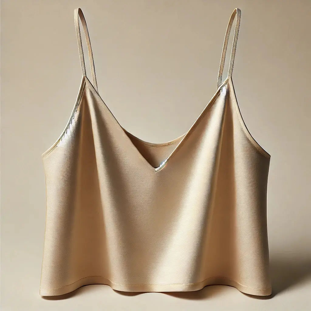 Silk Camisole • V-Neck • Champagne SilkSouq