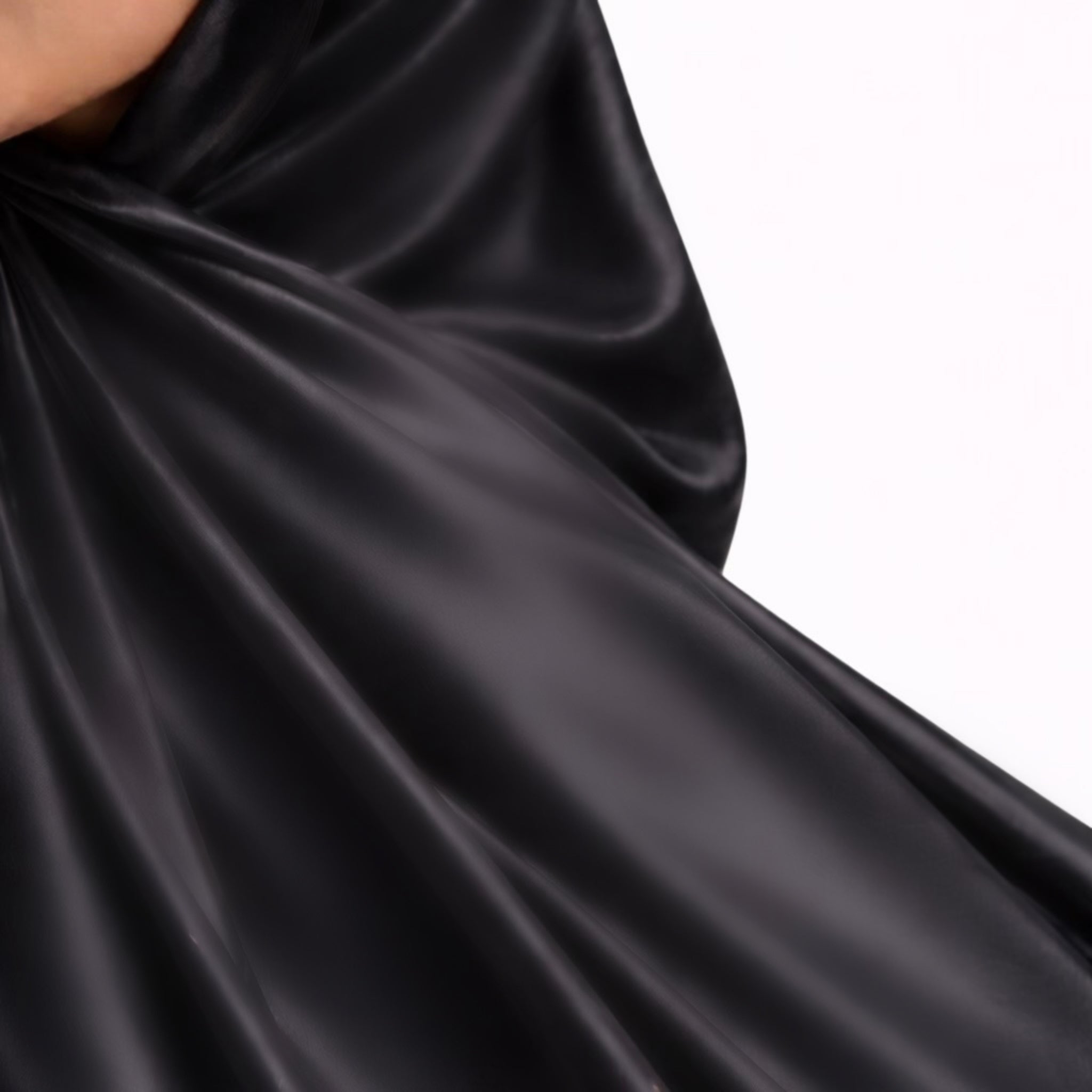 Pure Mulberry Silk Hijab & Shawl – Black Beauty