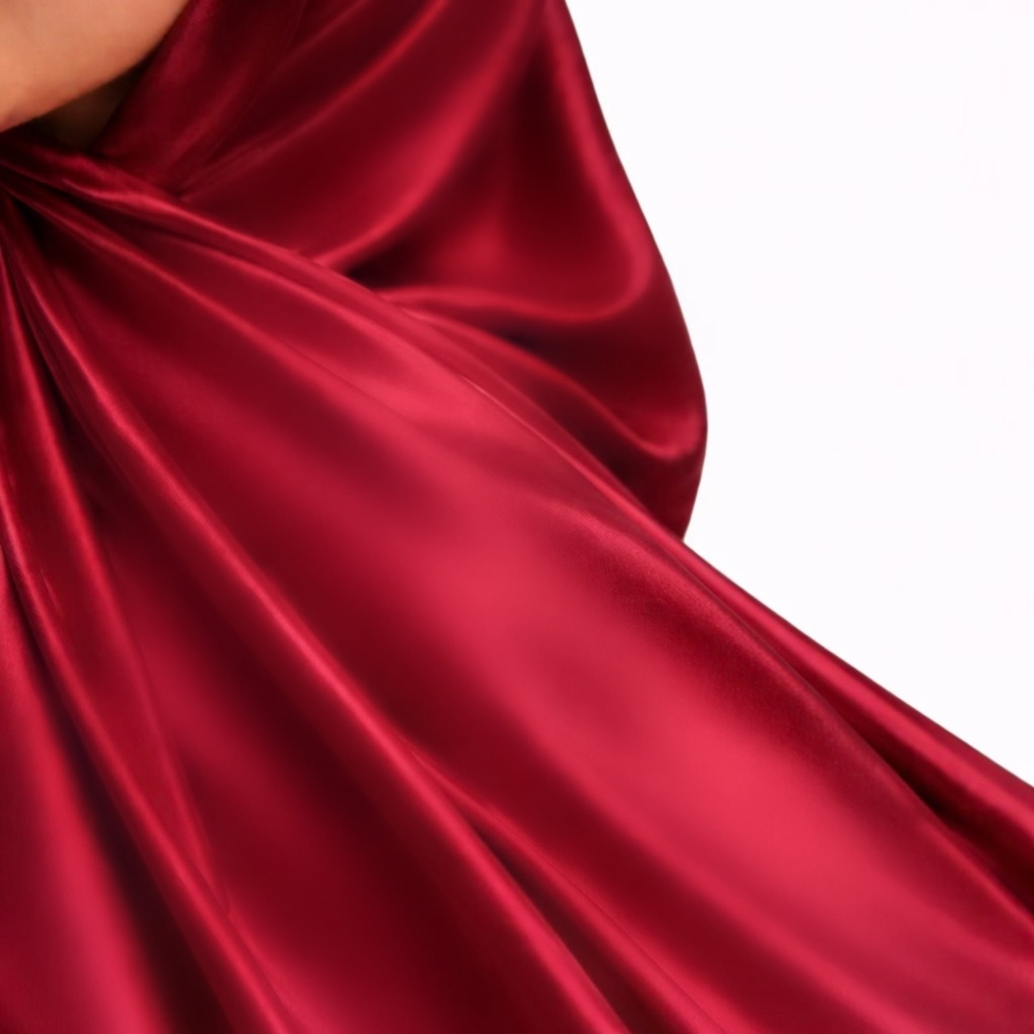 Pure Mulberry Silk Hijab & Shawl – Wine Red