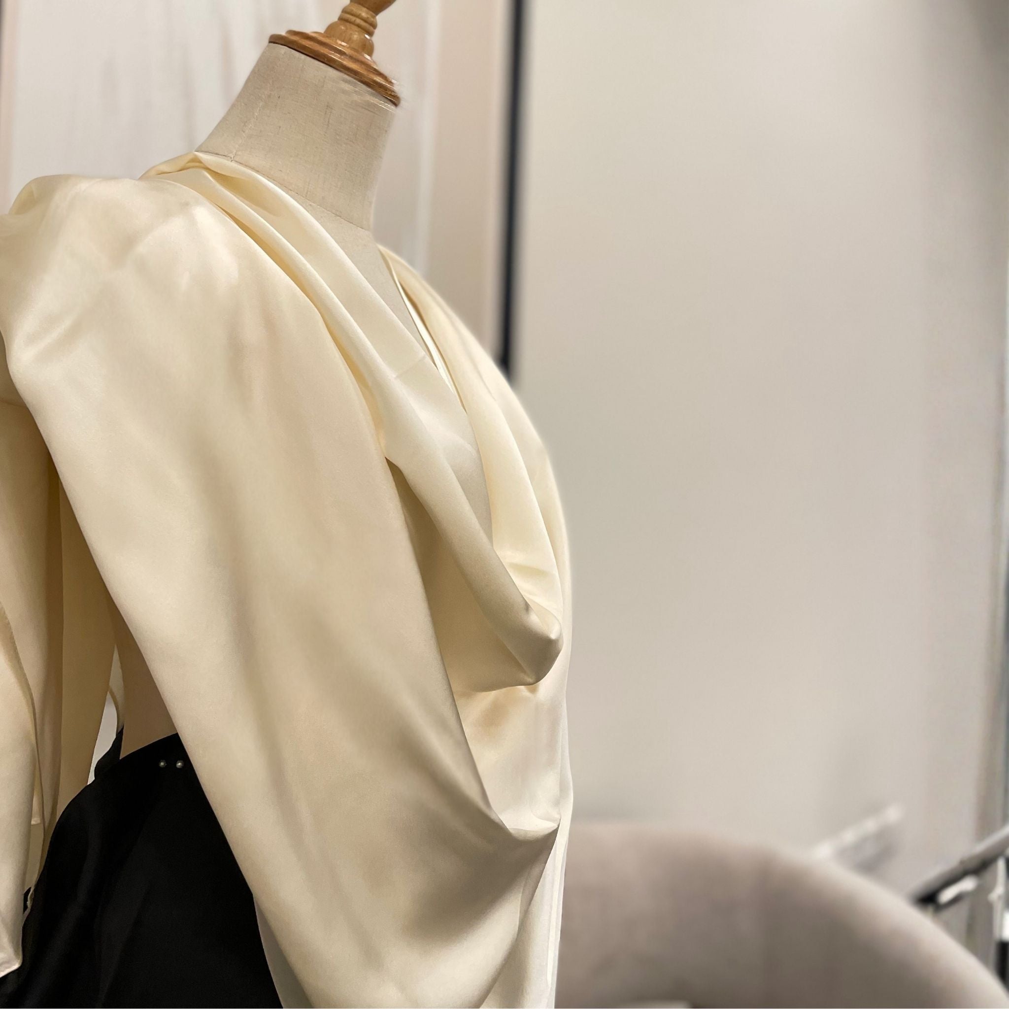 Mulberry Silk Hijab & Shawl • Champagne • 70 x 180 cm