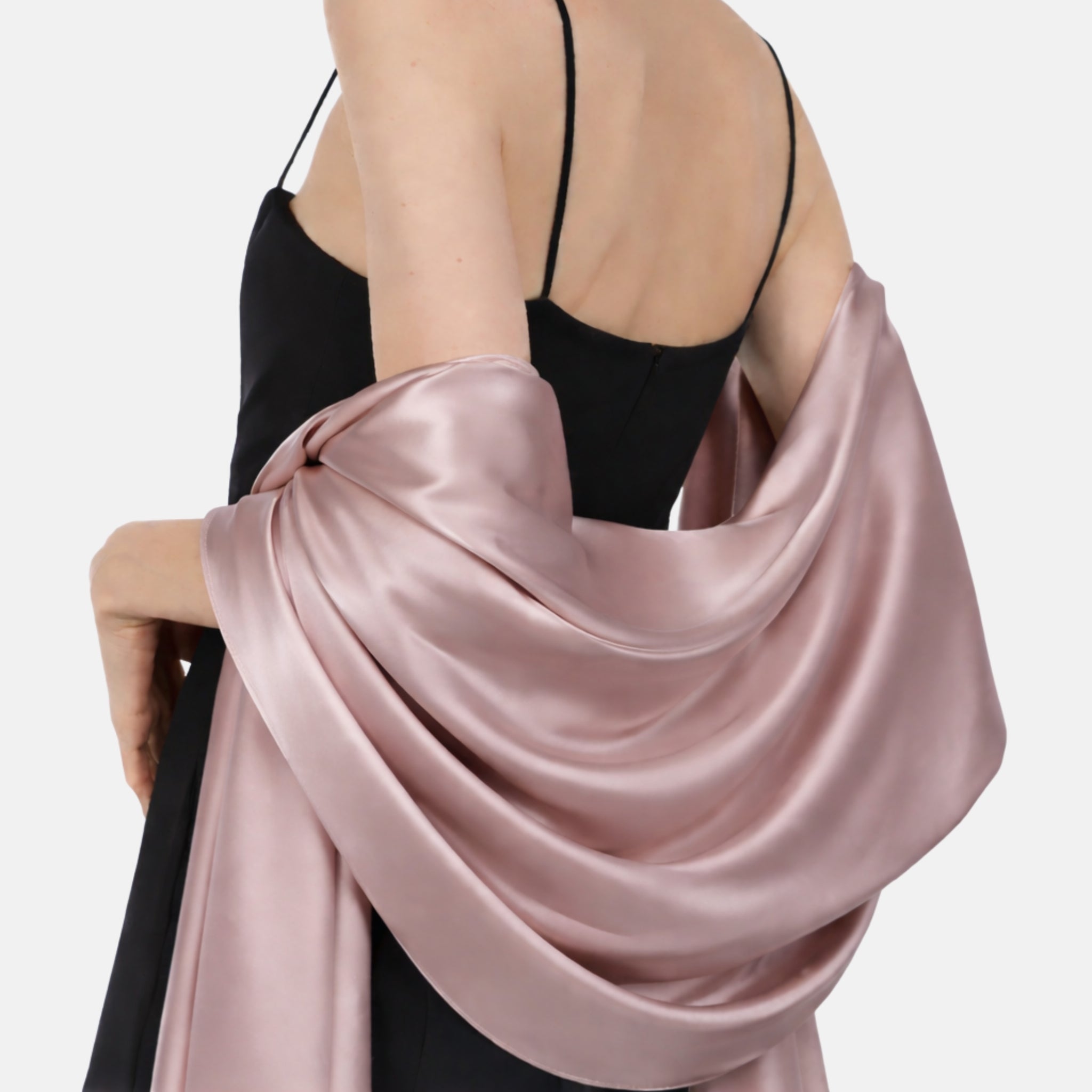 Pure Mulberry Silk Hijab & Shawl – Orchid Taupe