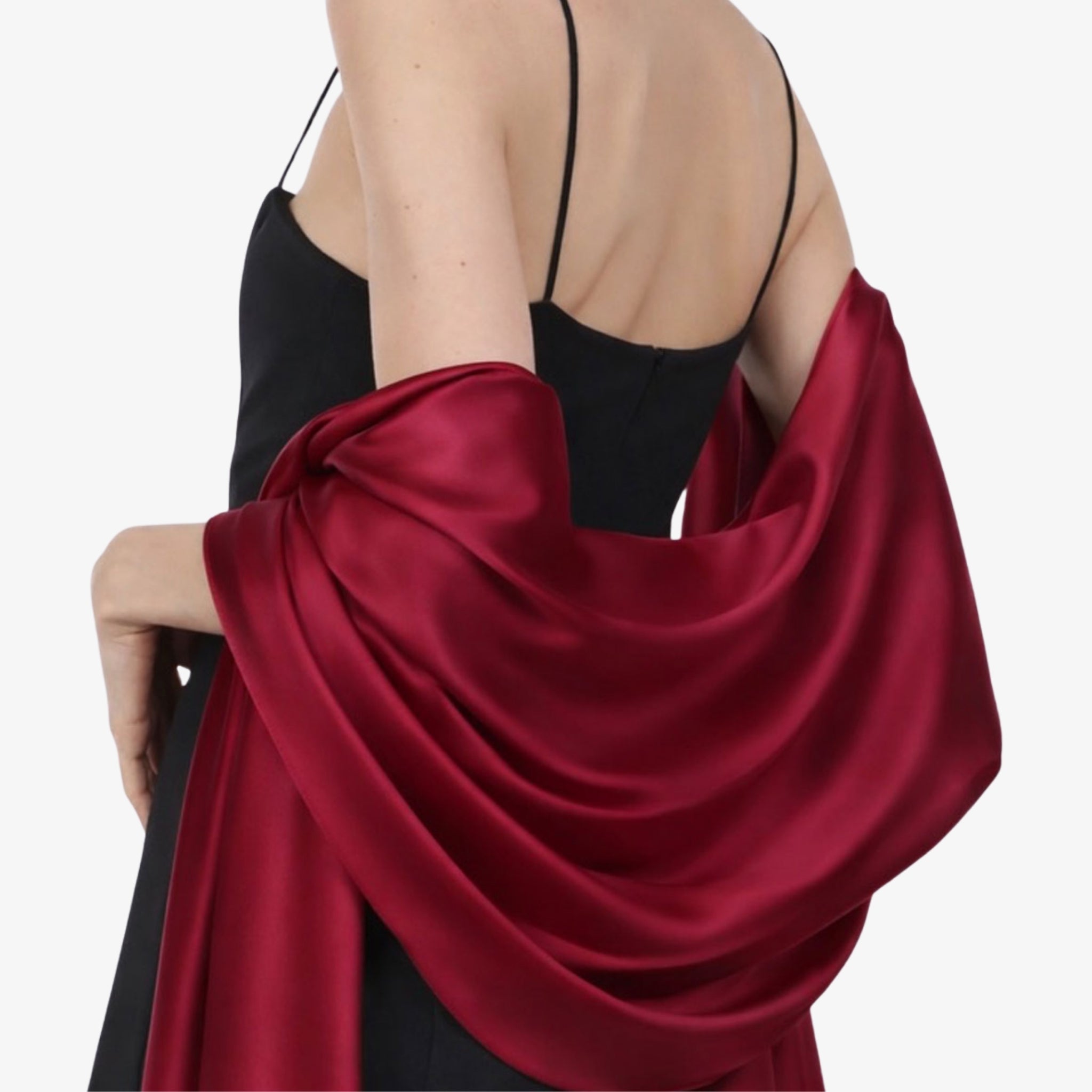 Pure Mulberry Silk Hijab & Shawl – Wine Red