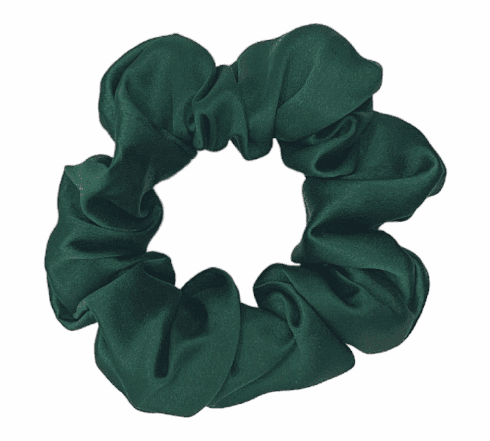 Gentle Silk Hair Scrunchie Emerald Green