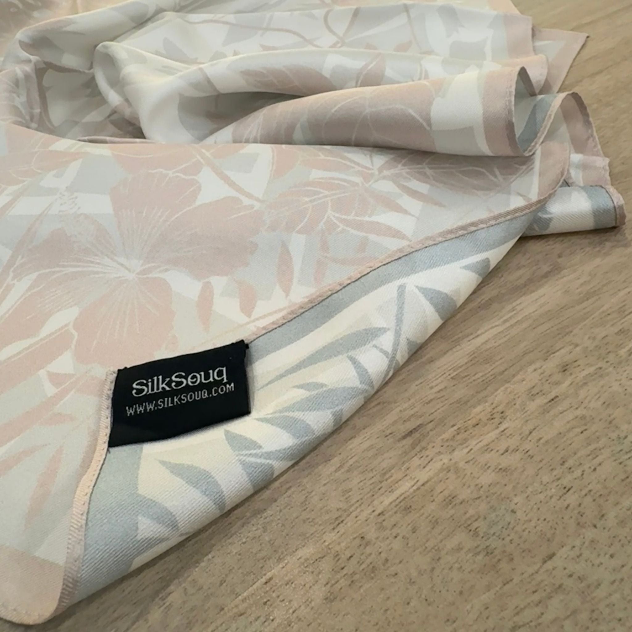 Pure Mulberry Silk Twill Scarf 55 cm – Dawn to Dusk