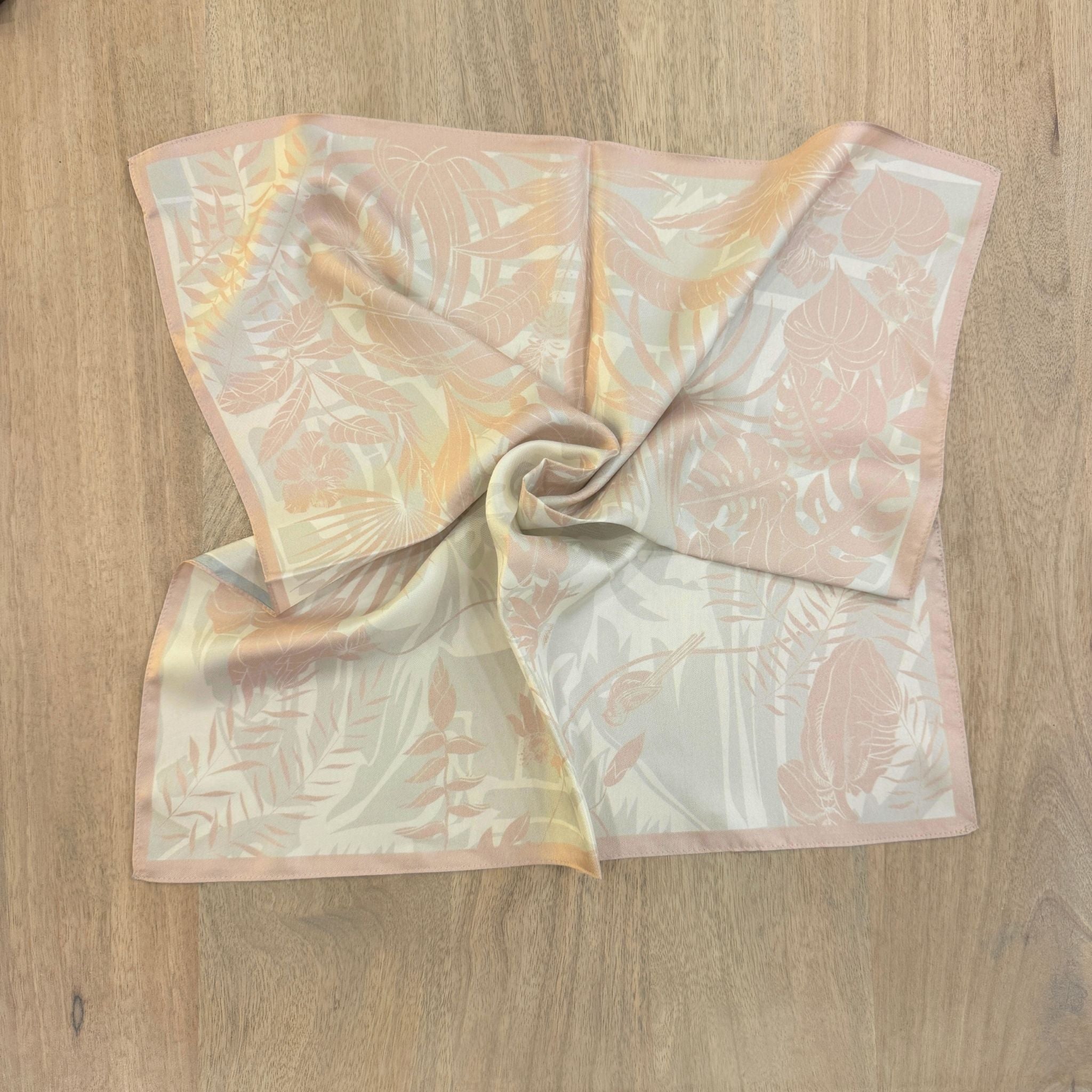 Pure Mulberry Silk Twill Scarf 55 cm – Dawn to Dusk