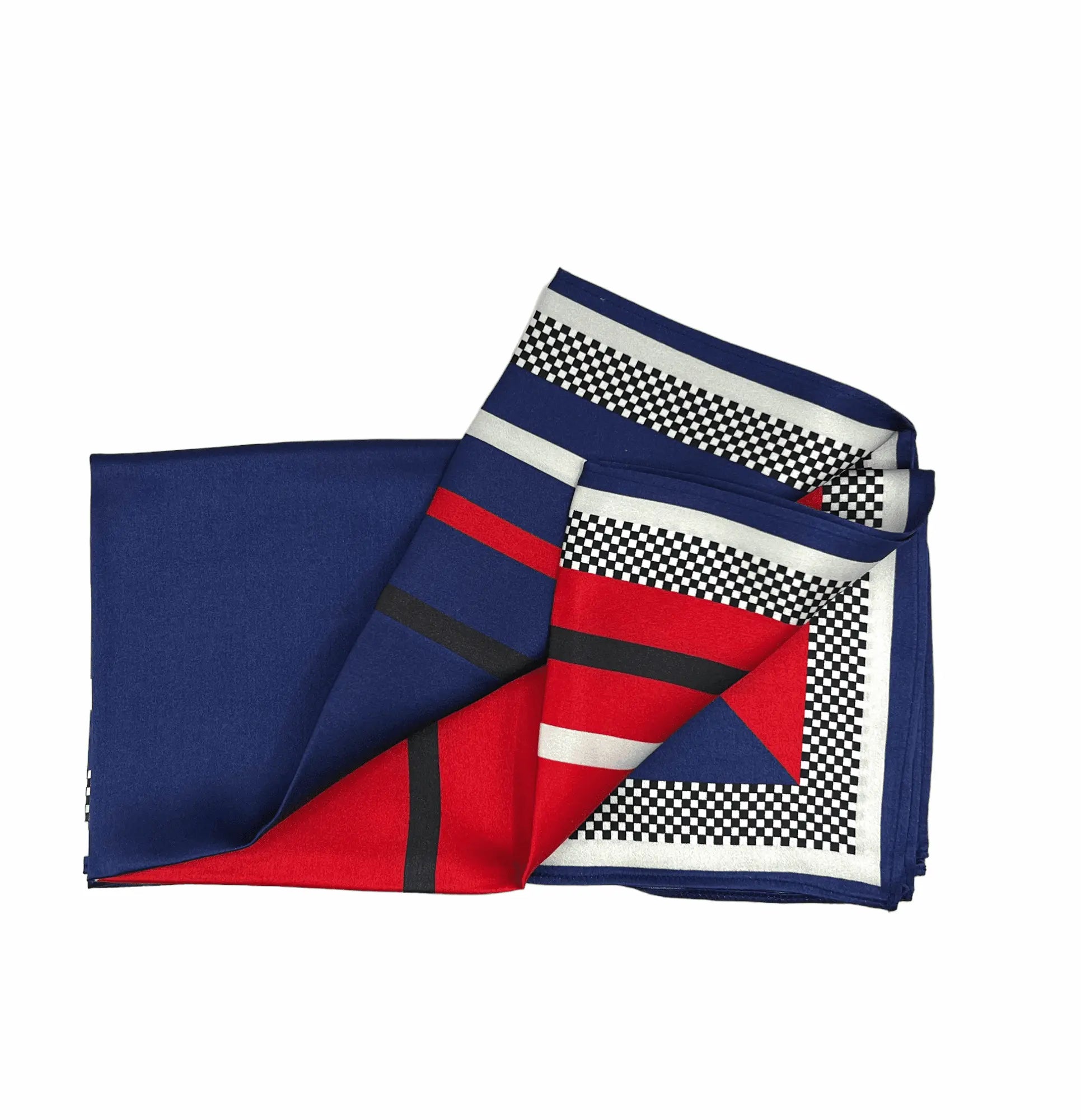 Geometric Print Pure Mulberry Silk Scarf for Modest Fashion 53*53CM