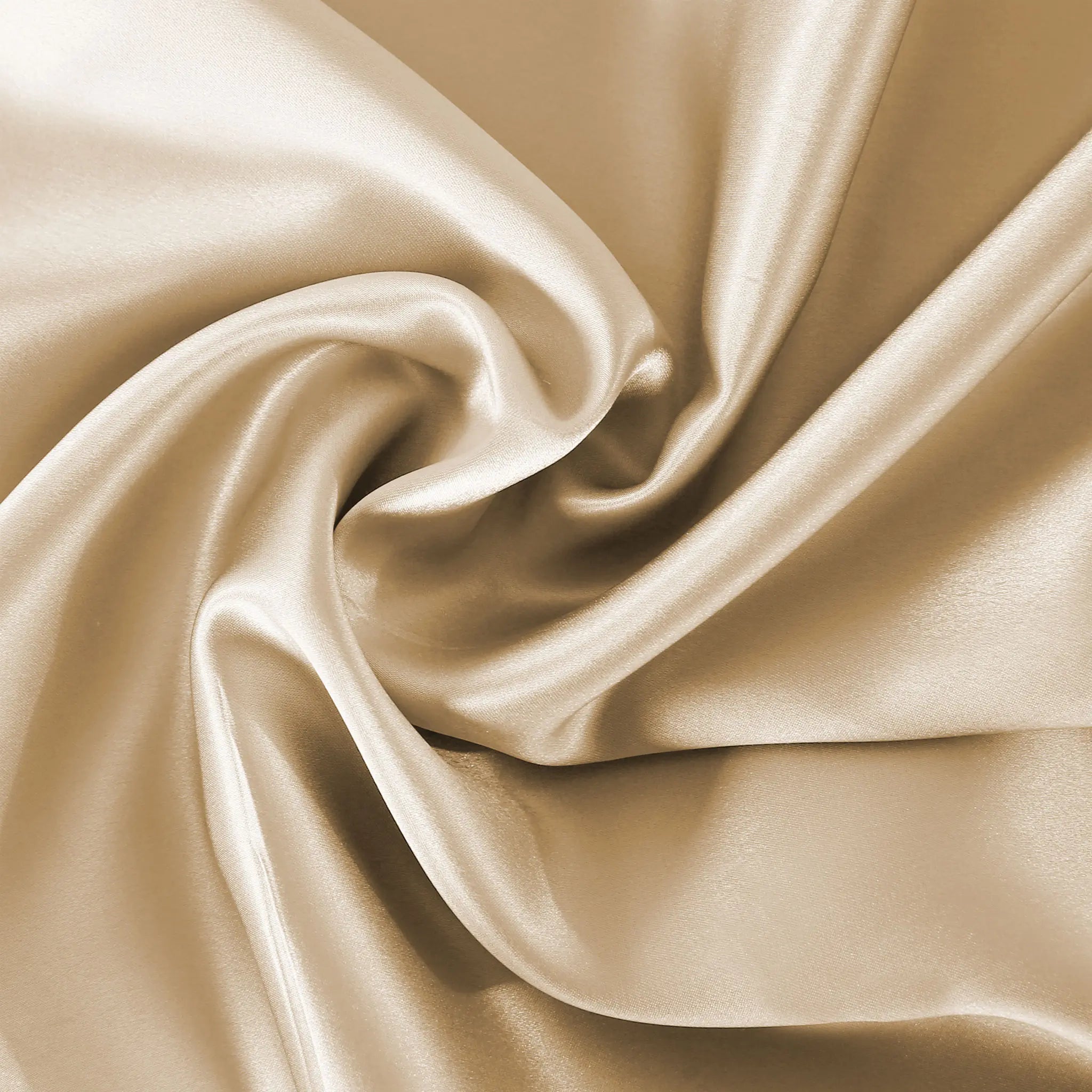 Mocha Taupe mulberry silk fabric close-up — smooth 22 momme silk with natural sheen and soft texture.