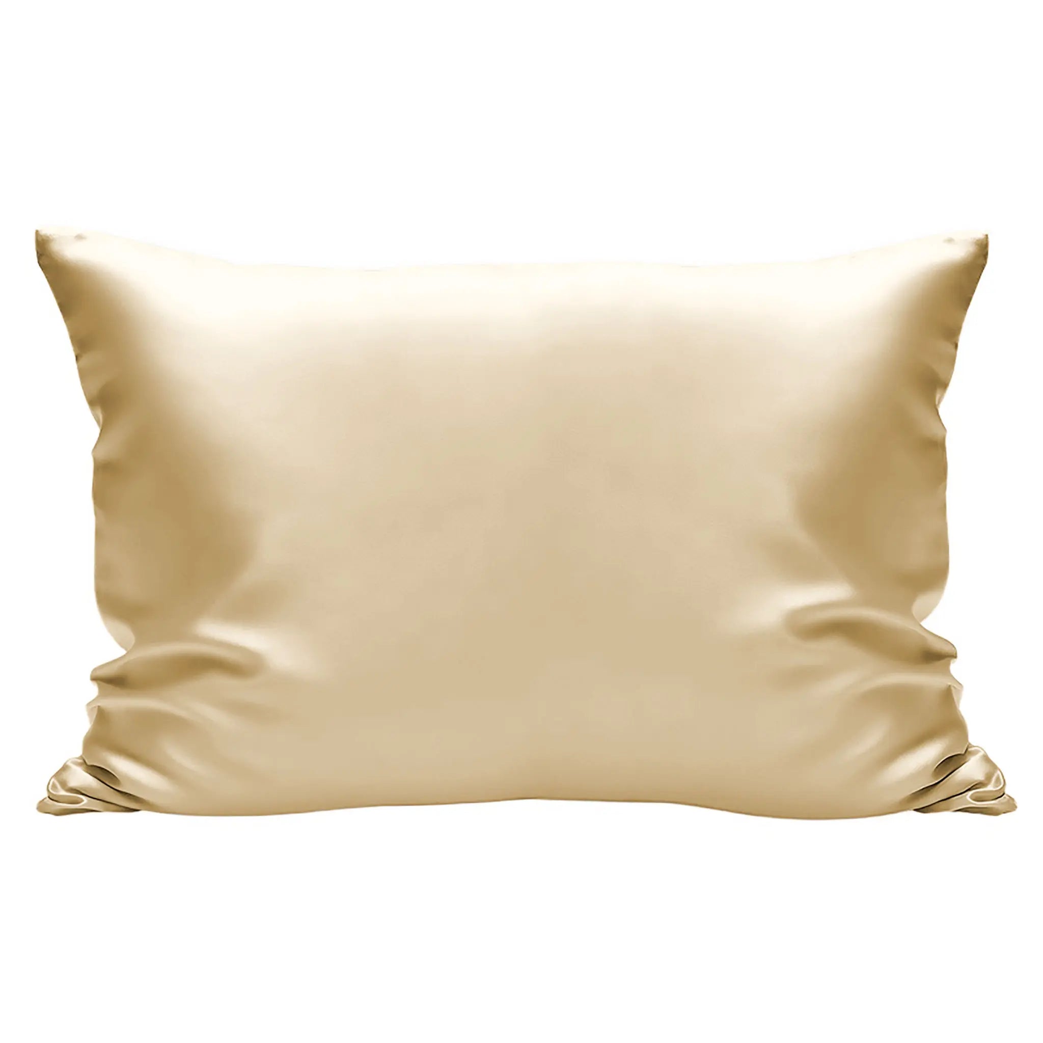 Front view of Mocha Taupe pure mulberry silk pillowcase — Silk Souq luxury silk pillow cover.
