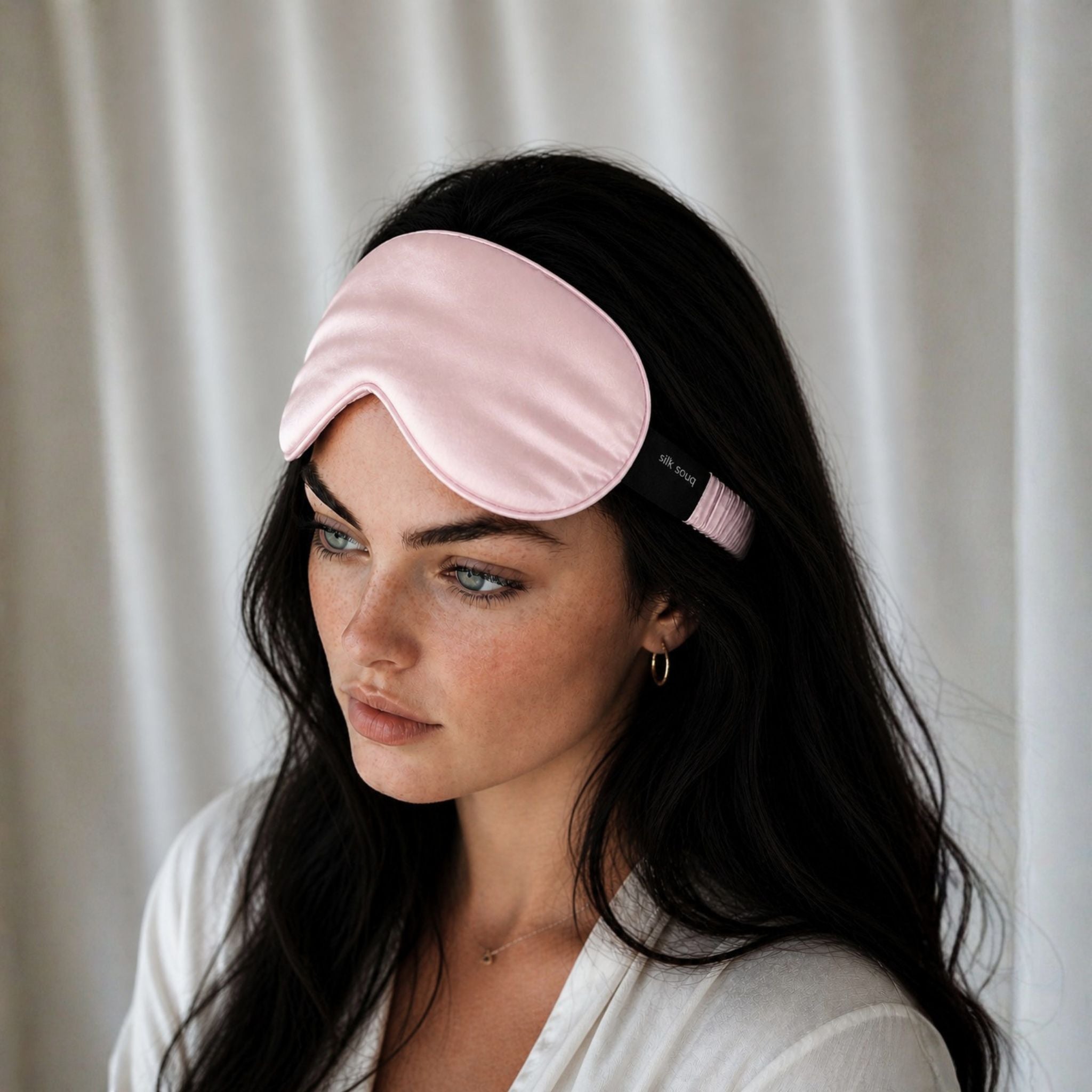 Pure Mulberry Silk Eye Mask – Soft Pink