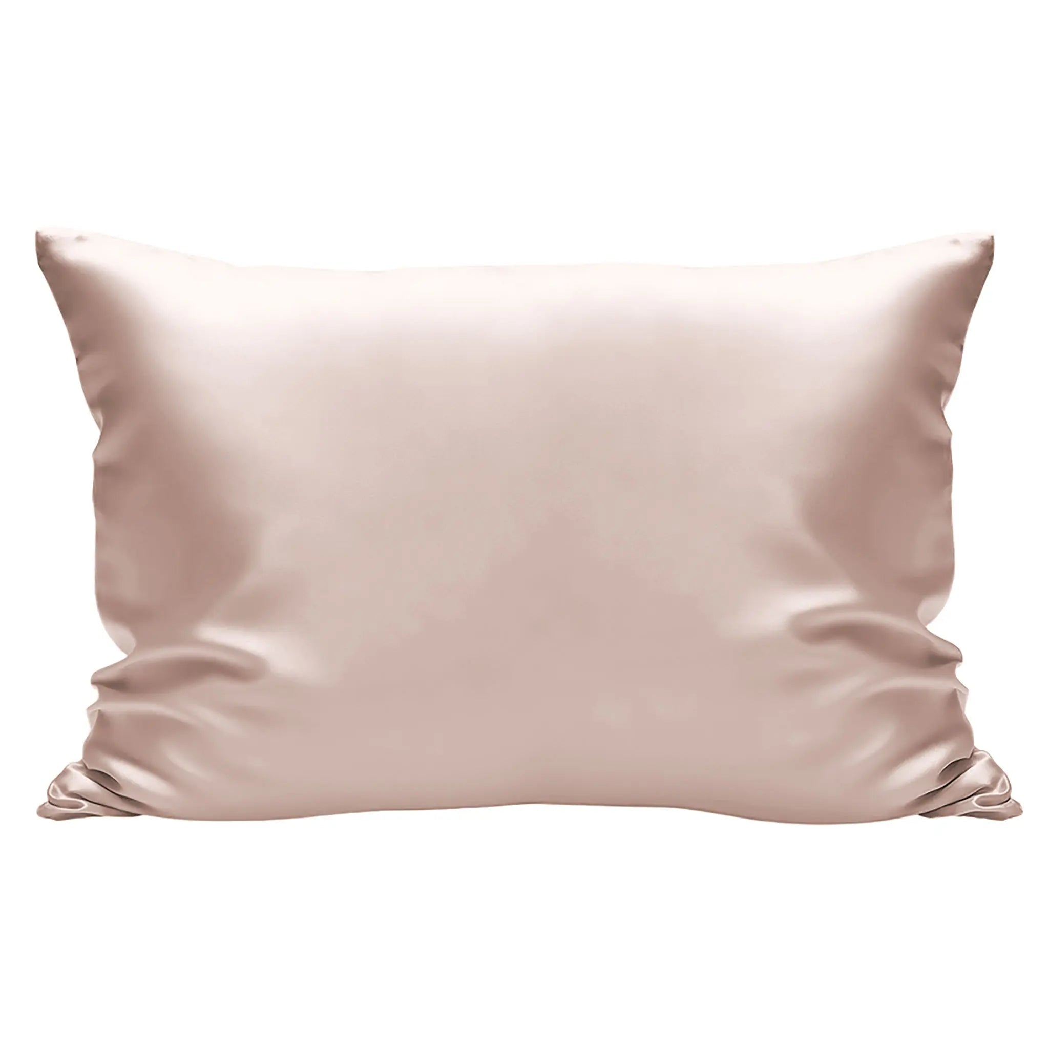 Front view of Taupe pure mulberry silk pillowcase — Silk Souq luxury silk pillow cover.