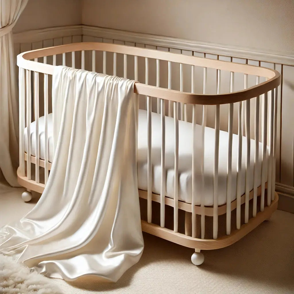 Silk Crib Fitted Sheet SilkSouq