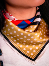 Square Silk Bandana • Modern Bloom Red • 53 x 53 cm