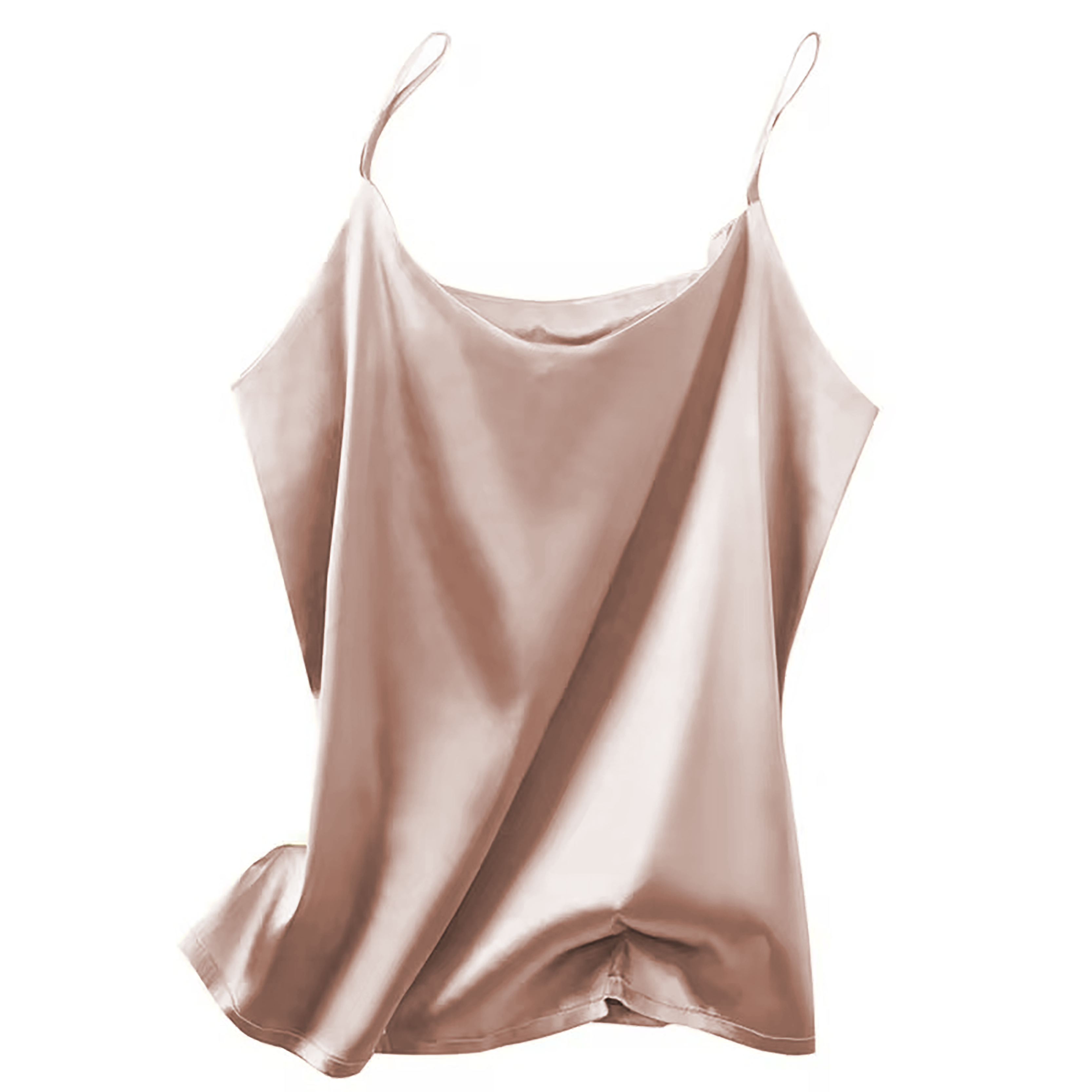 Silk Camisole • Round Neck • Taupe