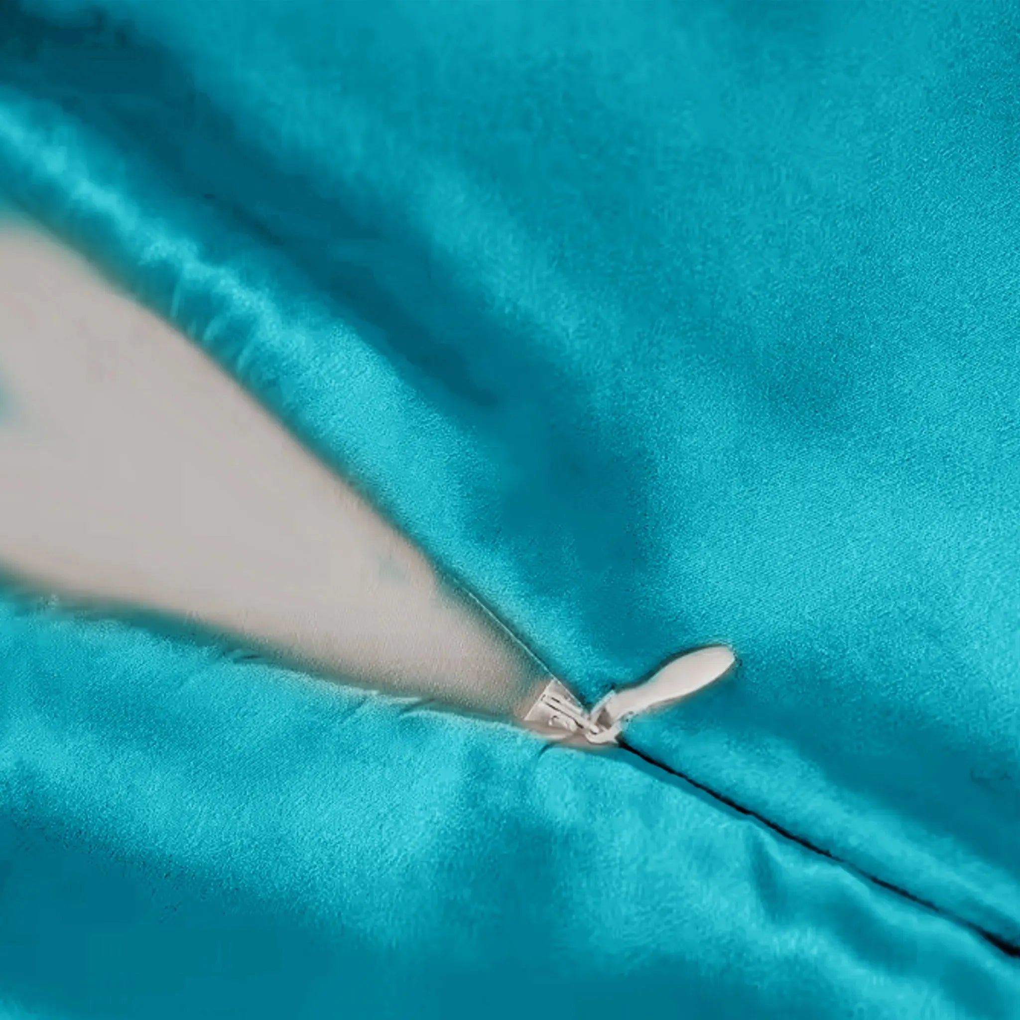 Silk Pillowcase • Peacock Blue SilkSouq