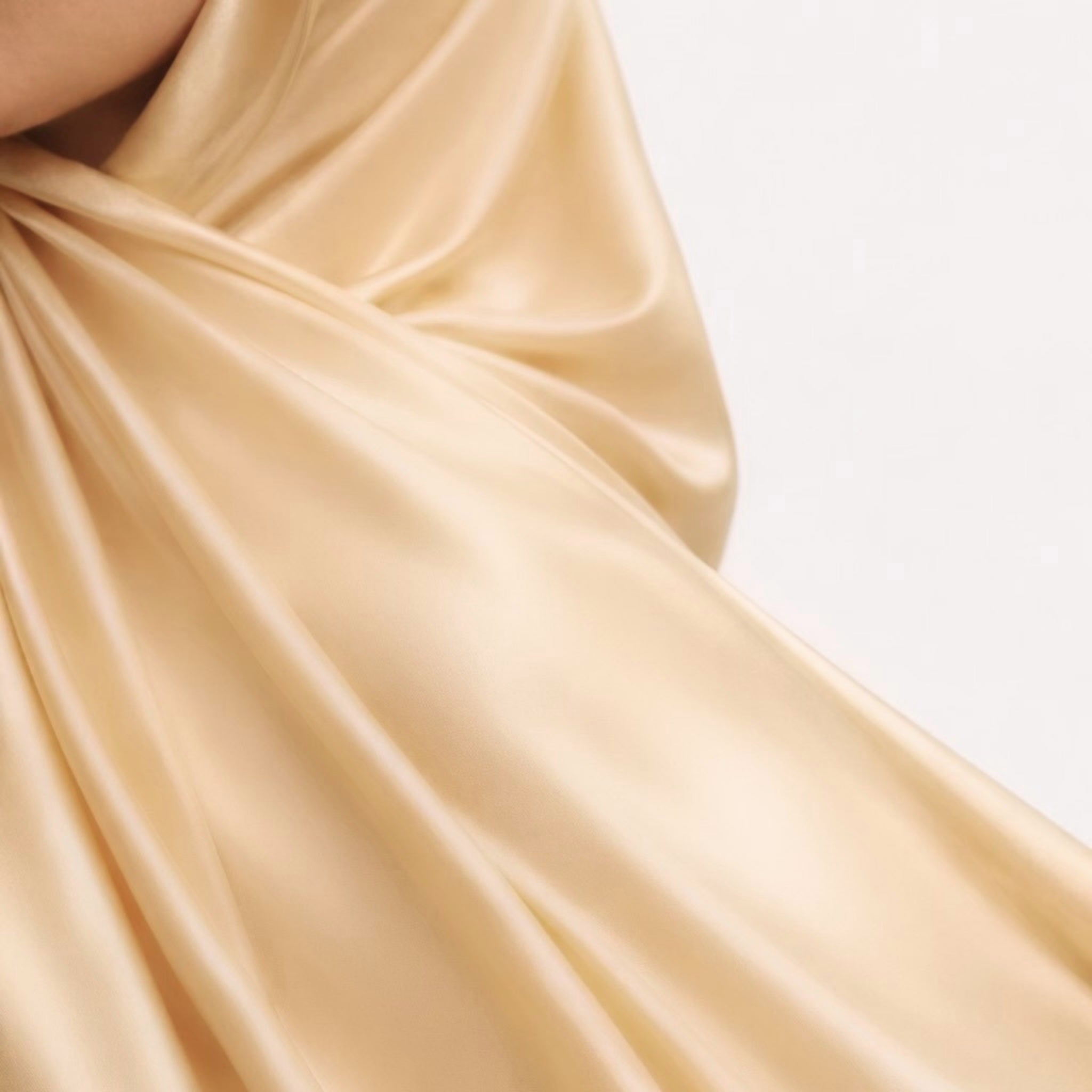 Pure Mulberry Silk Hijab & Shawl – Golden Bloom