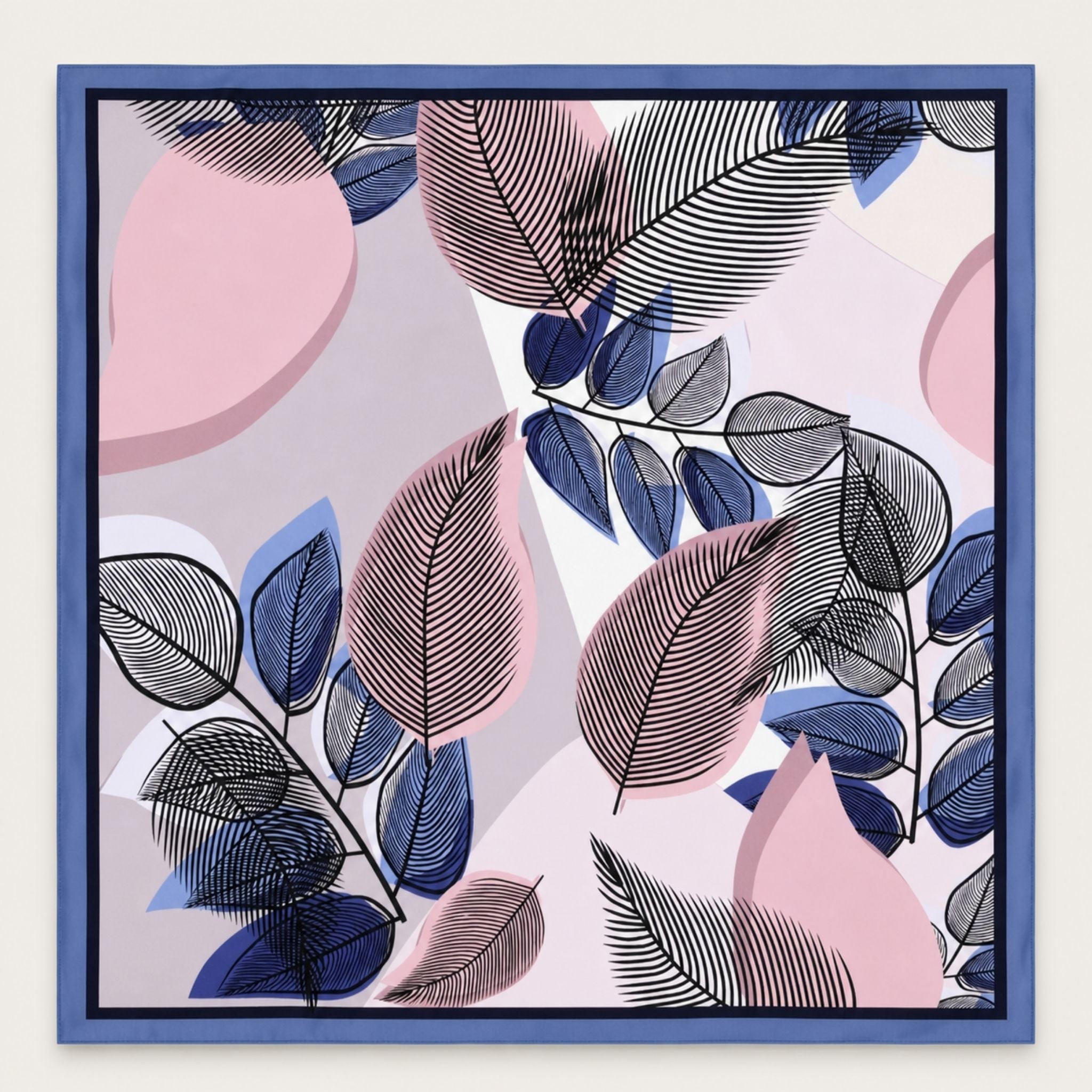 Pure Mulberry Silk Twill Scarf 90 cm – Line and Leaf