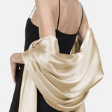 Pure Mulberry Silk Hijab & Shawl – Champagne