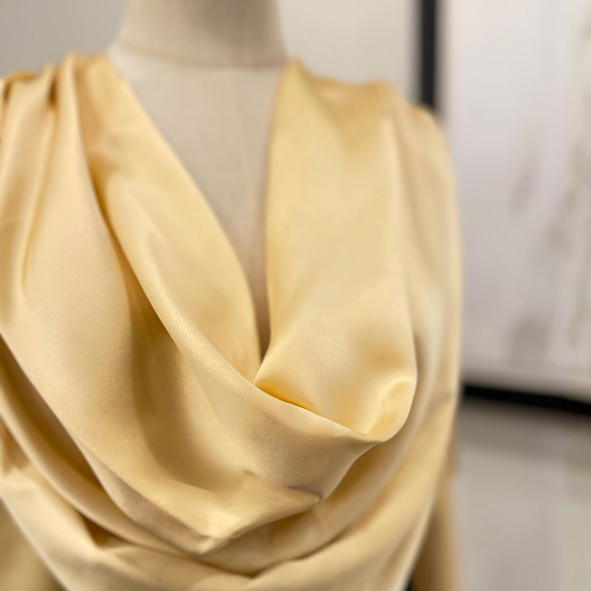 Pure Mulberry Silk Hijab & Shawl – Golden Bloom