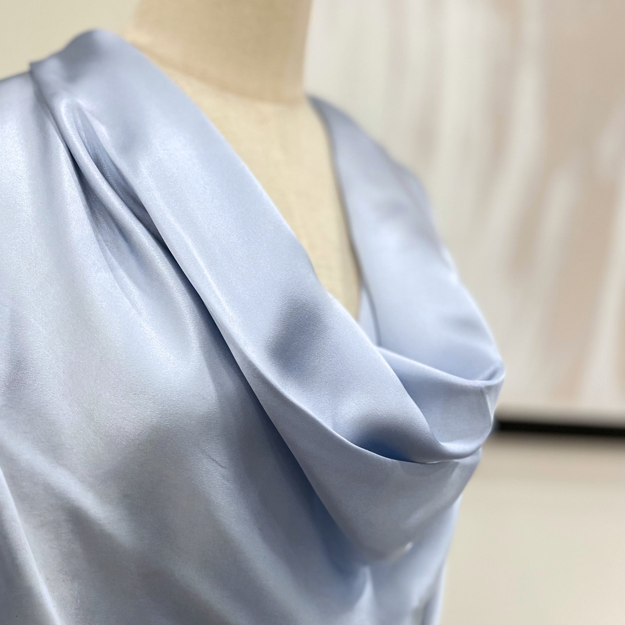 Pure Mulberry Silk Hijab & Shawl – Morning Blue