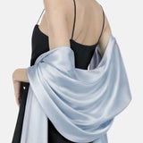 Pure Mulberry Silk Hijab & Shawl – Morning Blue