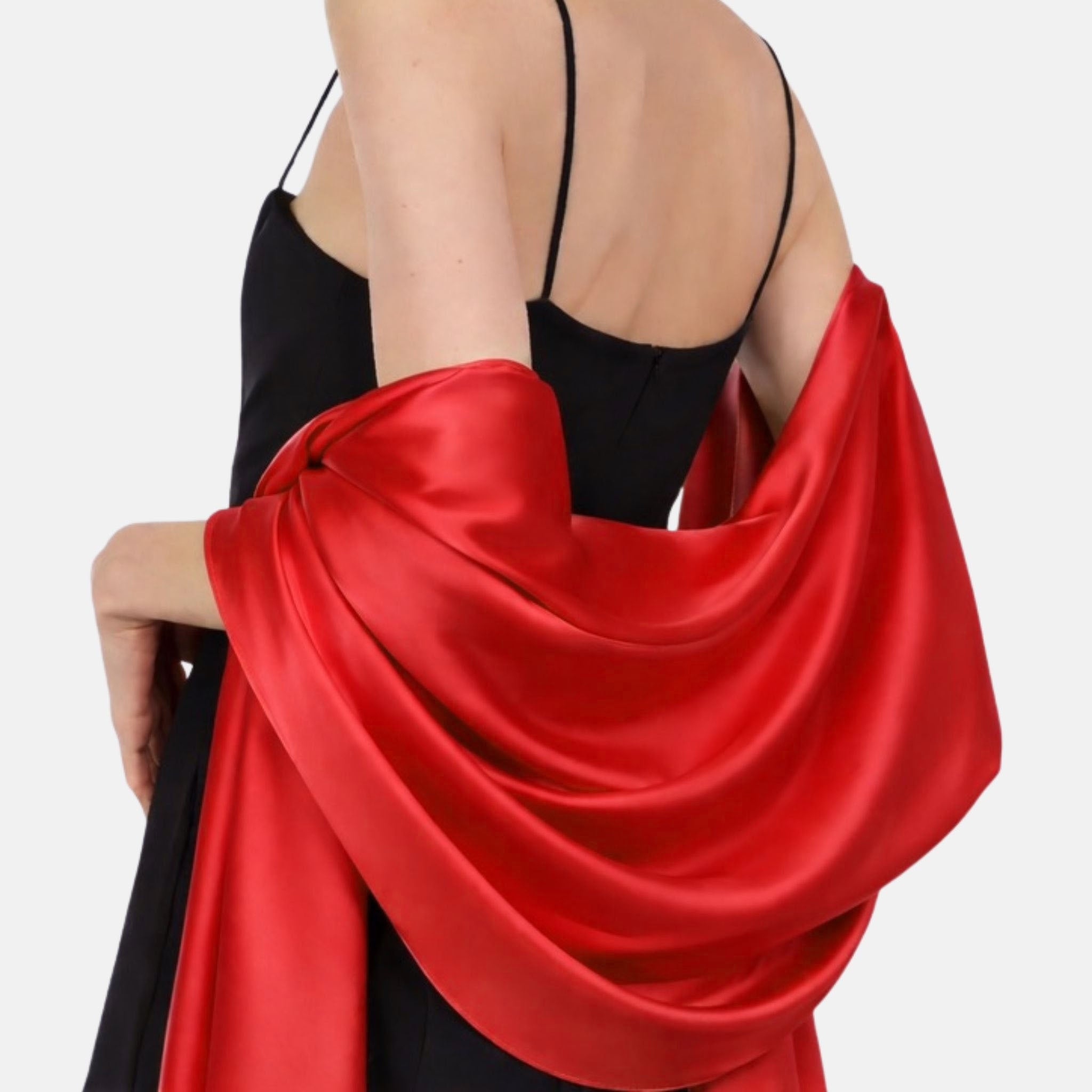 Pure Mulberry Silk Hijab & Shawl – Scarlet Red