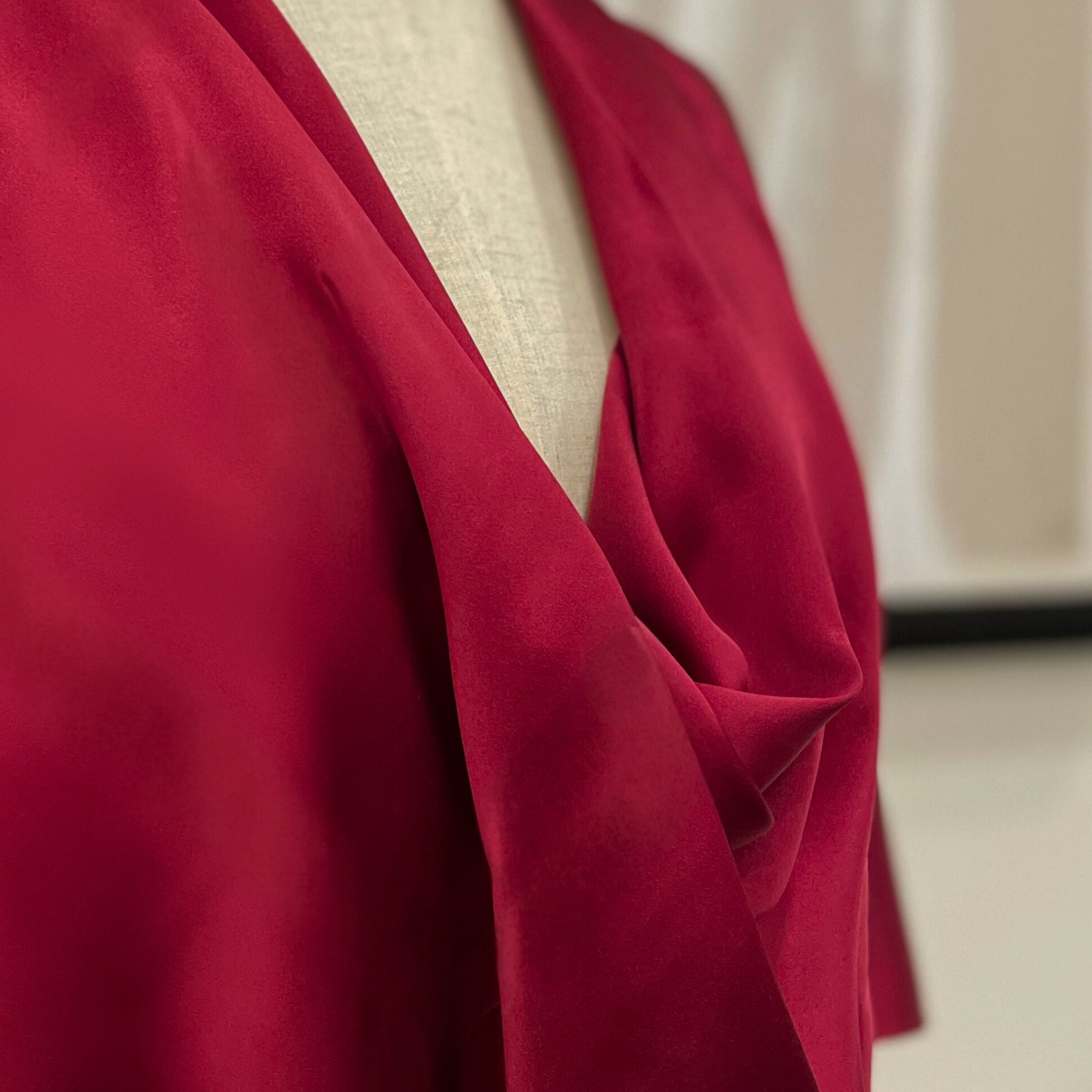 Pure Mulberry Silk Hijab & Shawl – Wine Red