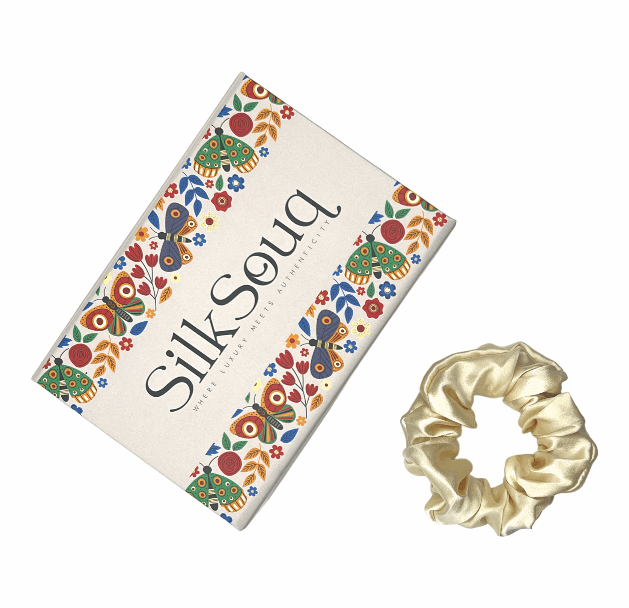 Pure Mulberry Silk Scrunchies From Silksouq & Silksouk, Also Known As Silk Souq In Uae