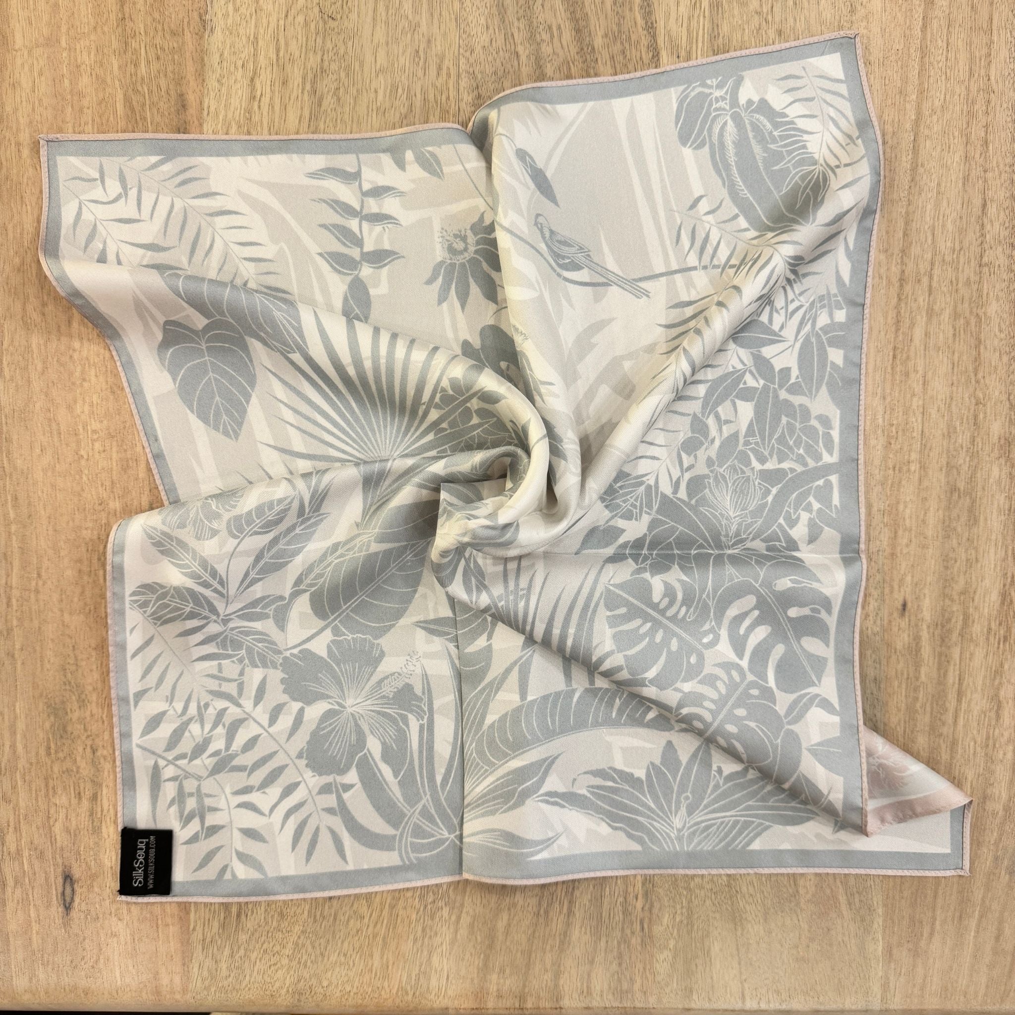 Pure Mulberry Silk Twill Scarf 55 cm – Dawn to Dusk