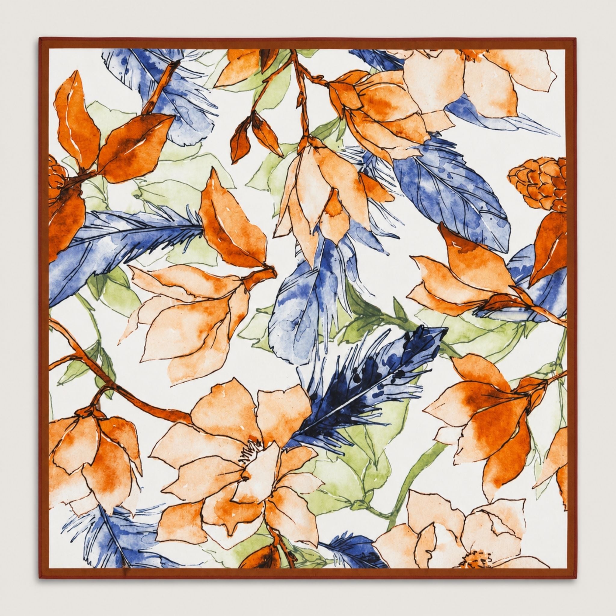 Pure Mulberry Silk Twill Scarf 55 cm – Petal and Plume